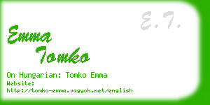 emma tomko business card